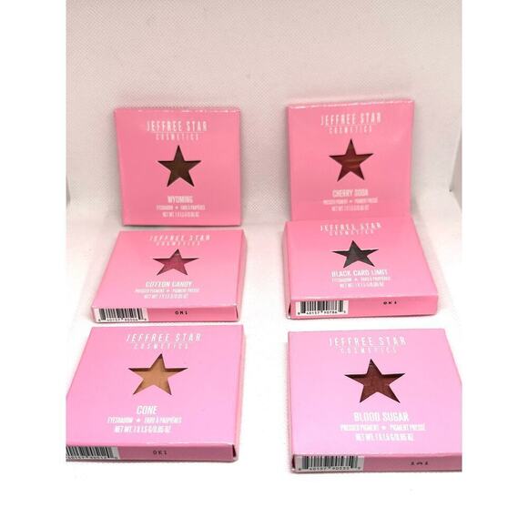 JEFFREE STAR 6-Piece Bundle Lot Individual Eye Shadow Artistry Singles NIB NEW - Picture 2 of 2